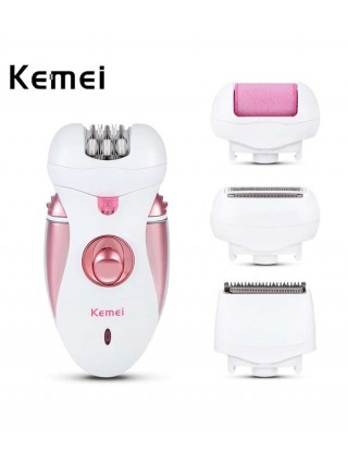Epilateur KEMEI 4 en 1 - Rechargeable Epilation Rapide Confortable