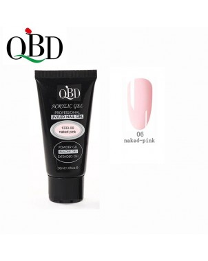 QBD Gel Acrylique Naked Pink Polygel Soins Ongles Nail Art Manucure