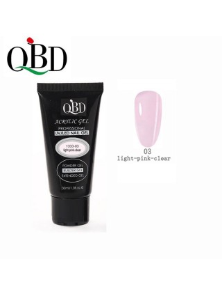QBD Gel Acrylique Light Pink Clear Polygel Soins Ongles Nail Art