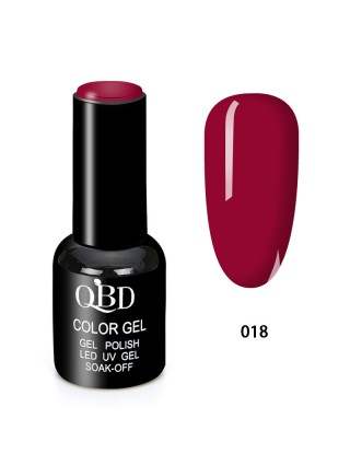 QBD Vernis Permanent Rouge Vin UV LED pour Soins Ongles Gel Nail Art