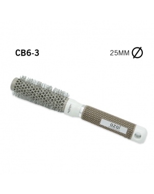 Azal Brosse Cheveux Manuelle en Céramique Diamètre 25mm Brosse pour Coiffure
