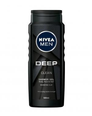 Nivea Gel Douche Men Deep Clean 250ml Poudre d'Argile pour Homme