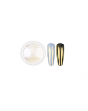 Poudre Chrome Jaune Doré pour Design des Ongles Accessoires - Aurora Powder Design Onglerie