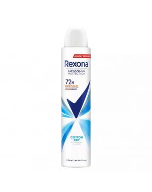 Rexona Déodorant Cotton Dry Advanced Protection 72h pour Femme 200ml