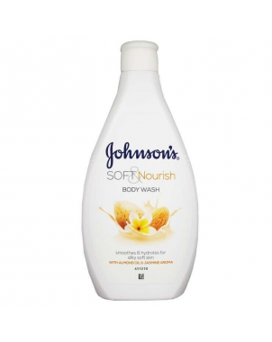 Johnson's Soft & Nourish Body Wash 400ml Gel Douche pour Corps à l'Huile d'Amande et l'Arôme de Jasmin