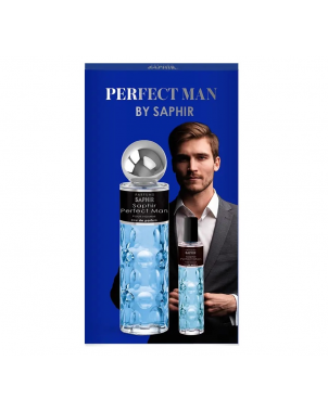 Coffret Parfums Saphir Perfect Man By Saphir : Eau de Parfum 200ml + Eau de Parfum 30ml pour Homme