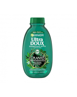 Ultra Doux Shampoing Détox aux 5 Plantes Bienfaisantes 300ml Tous Types de Cheveux