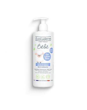 Evoluderm Gel Lavant Doux Corps & Cheveux Bébé 500ml pour Toilettage des Bébés