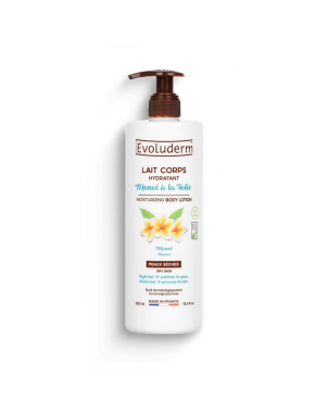 Evoluderm Lait de Corps Hydratant Monoï à la Folie 500ml Hydratation et Protection des Peaux Sèches