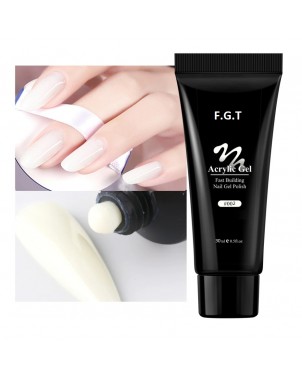 FGT 30ml Gel Acrylique Blanc Poly gel Soins Ongles Nail Art Manucure