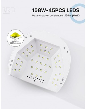 sèche ongle T6 puissance 158 watt - led - uv - matériel onglerie