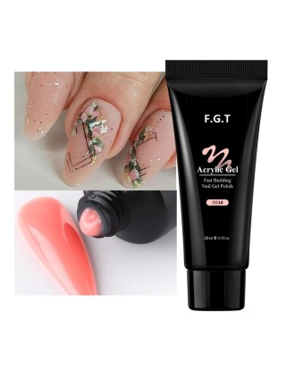 FGT Gel Acrylique Rose Nude Poly gel Soins Ongles Nail Art Manucure