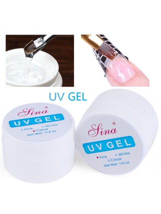 Lina Gel UV LED Transparent 15g Onglerie Soin Ongles Nail Art Manucure