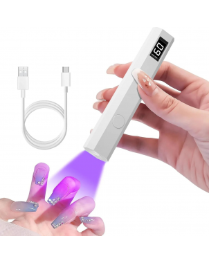 Mini Sèche Ongles Lampe à Ongles UV LED Portable Rechargeable avec Ecran LCD