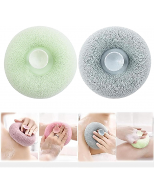 Eponge de Bain Exfoliante Ronde Douche Ultra Douce pour le Bain et Soins du Corps