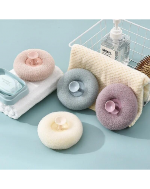 Eponge de Bain Exfoliante Ronde Douche Ultra Douce pour le Bain et Soins du Corps