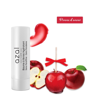 Azal Baume à Lèvres Effet Repulpant Pomme d'Amour 4,5g Hydratant Sans Parabène Sans Paraffine