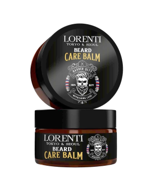 LORENTI Kit Soins Barbe Coffret Beard Kit : Baume de Soins + Huile de Barbe 100ml + Shampoing Barbe 200ml