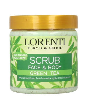 LORENTI Scrub Green Tea 500ml Gommage Visage et Corps Thé Vert