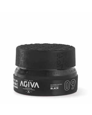 AGIVA 09 Hair Styling Wax Gel Black 155ml Cire Gel Coiffant Fixation Moyenne Collante Brillance Moyenne