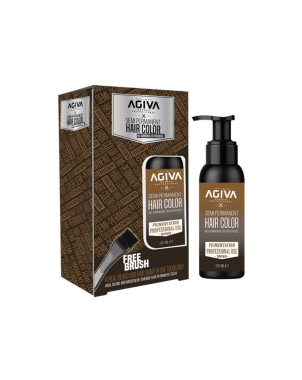AGIVA Semi Permanent Colour Medium Brown 125ml Coloration Barbe et Cheveux pour Homme