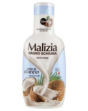 Malizia Gel Douche Moussant Lait de Noix de Coco 1L