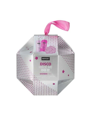 Sence Coffret Shower Trio Disco Made Me Do It 3pcs : Gel Douche 50ml + Crème de Douche 50ml + Eponge Corporelle