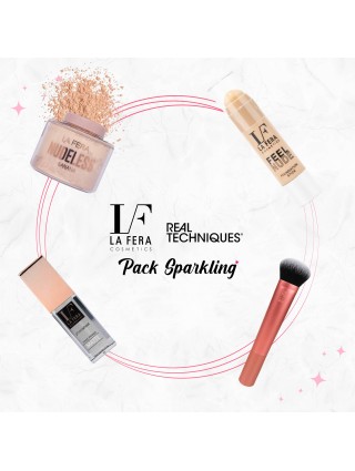 Pack Maquillage Fond de Teint Stick Primer Pinceau Banana Poudre Nude