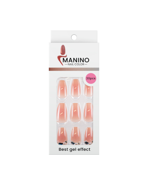 Manino Faux Ongles Mains Press Forme Amandes avec Effet On 30pcs