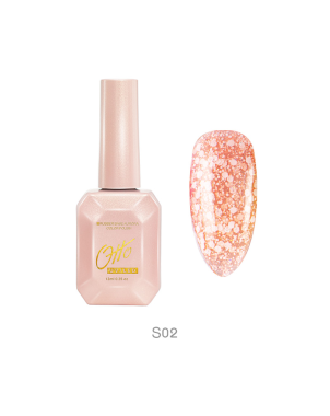 Otto Snow Gel S02 12ml Vernis Permanent Pailleté Motif de Neige Gel Colorée Finition Professionnelle