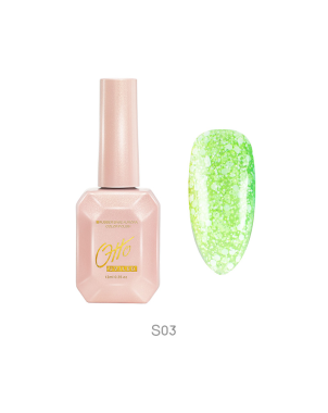Otto Snow Gel S03 12ml Vernis Permanent Pailleté Motif de Neige Gel Colorée Finition Professionnelle