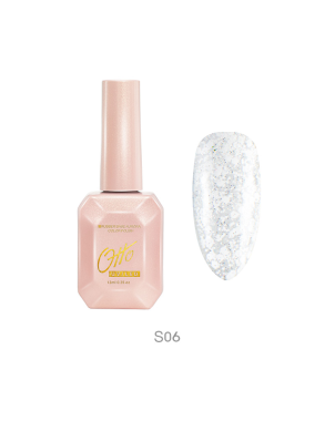 Otto Snow Gel S06 12ml Vernis Permanent Pailleté Motif de Neige Gel Colorée Finition Professionnelle