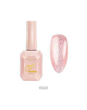 Otto Rubber Base Aurora RA01 12ml Base Gel Colorée Pailleté