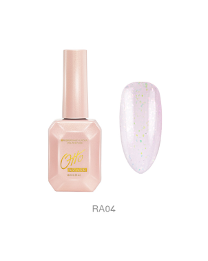 Otto Rubber Base Aurora RA04 12ml Base Gel Colorée Pailleté