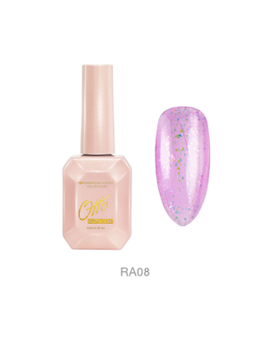 Otto Rubber Base Aurora RA08 12ml Base Gel Colorée Pailleté