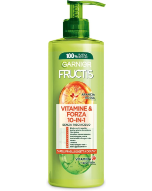 Garnier Fructis Vitamins & Strength - Soin Sans Rinçage 10-en-1 Cheveux Cassants – 400 ml