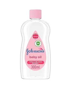 Johnson’s Baby Oil – Huile Hydratante Bébé – 300 ml – Hypoallergénique & Testée Dermatologiquement