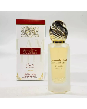 Lattafa Ana Abiyedh Rouge Hair Mist – Brume Parfumée pour Cheveux – 50 ml