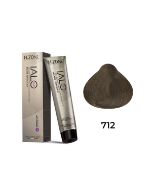 IALO H-ZONE Coloration Permanente 7.12 Blond Mat – 100 ml – Éclat Naturel & Couvrance Totale