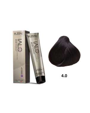 IALO H-ZONE Coloration Permanente 4.0 Châtain Moyen – 100 ml – Brillance & Couvrance Professionnelle